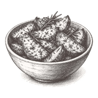 Ziemniaki opiekane – rysunek